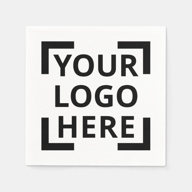 Serviette En Papier Serviettes de papier logo personnalisées (Devant)