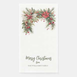 Serviette En Papier Serviettes de papier vintage Joyeux Noël guirlande