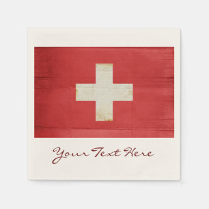 Serviette En Papier Serviettes de partie de drapeau de la Suisse