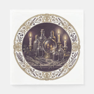 Serviette En Papier Serviettes de pharmacie d'Halloween gothique victo