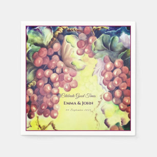 Serviette En Papier Serviettes de raisins de vigne — Dégustation et co