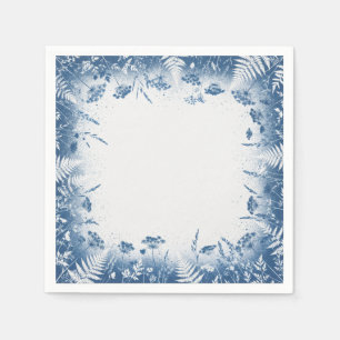Serviette En Papier Serviettes de réception au chardon bleu et eucalyp