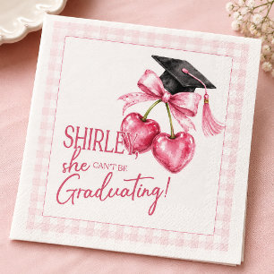 Serviette En Papier Serviettes de remise des diplômes Cerise, Coquette