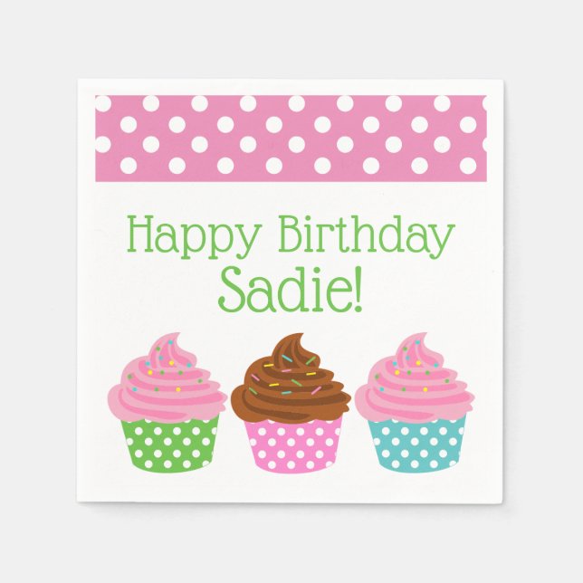 Serviette En Papier Serviettes de soirée personnalisées Polka Dot Cupc (Devant)