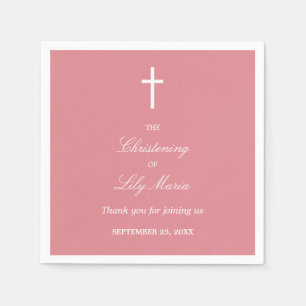 Serviette En Papier Serviettes de soirée rose pâle