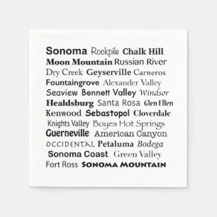 Serviette En Papier Serviettes de Sonoma Wine Country