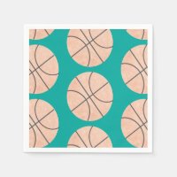 Serviettes de sport de basket-ball aquarelle