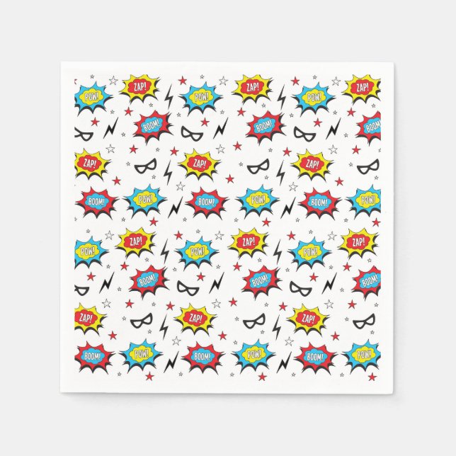 Serviette En Papier Serviettes de superhero (Devant)