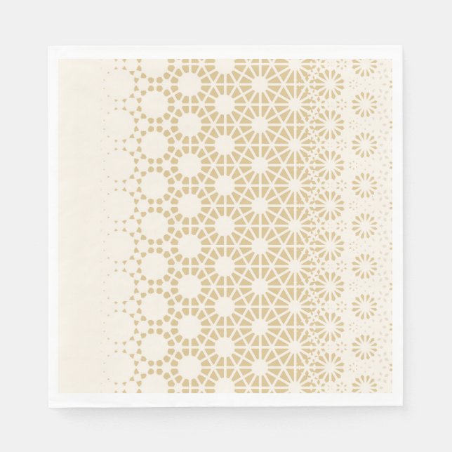 Serviette En Papier Serviettes de table élégantes géométriques dorées  (Devant)