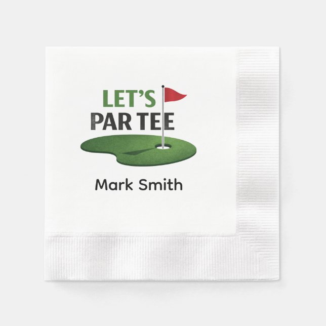Serviette En Papier Serviettes de table Par Tee pour amateurs de golf  (Devant)
