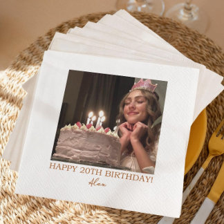 Serviette En Papier Serviettes de table personnalisées avec photo et t
