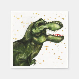 Serviette En Papier Serviettes de table T-Rex Dinosaur Party