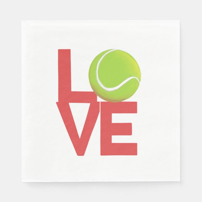 Serviette En Papier Serviettes de tennis Love (Devant)