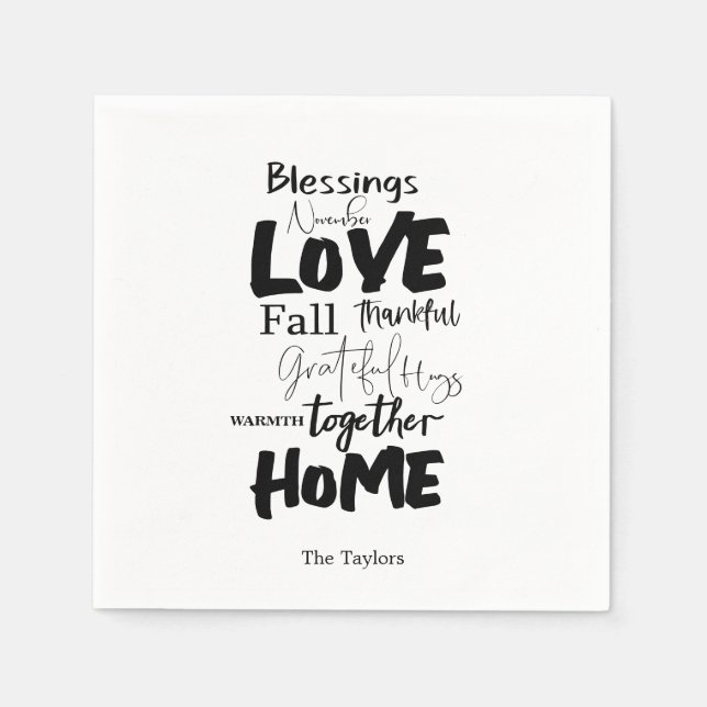 Serviette En Papier Serviettes de Thanksgiving (Devant)