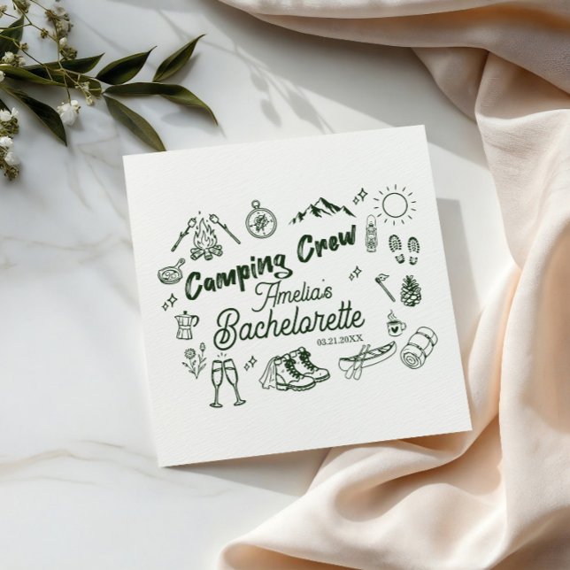 Serviette En Papier Serviettes de thème de camp de l'enterrement de vi (Créateur téléchargé)