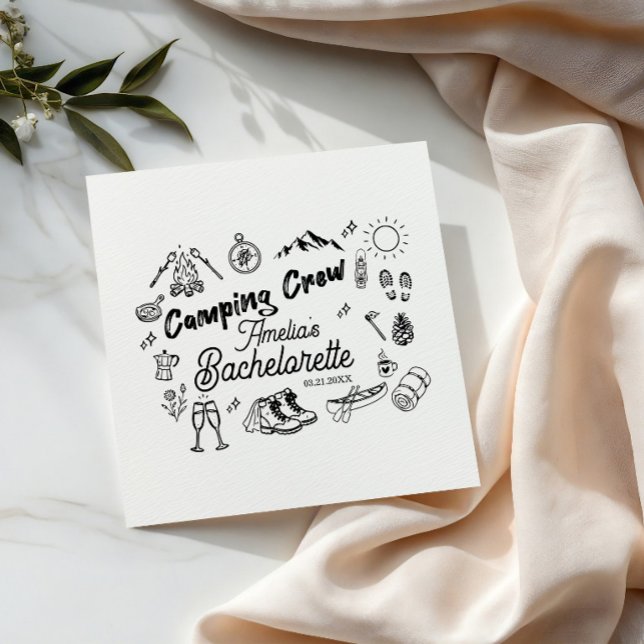 Serviette En Papier Serviettes de thème de camp de l'enterrement de vi (Créateur téléchargé)