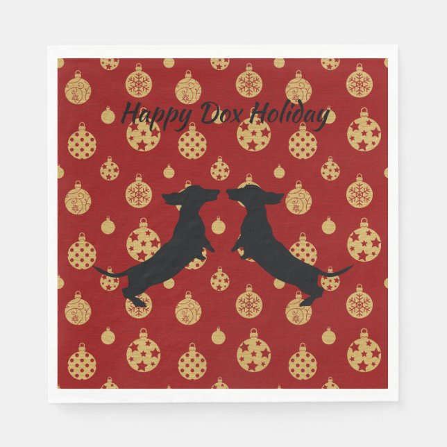 Serviette En Papier Serviettes de vacances Red et Gold (Devant)