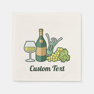 Serviette En Papier Serviettes de vin blanc
