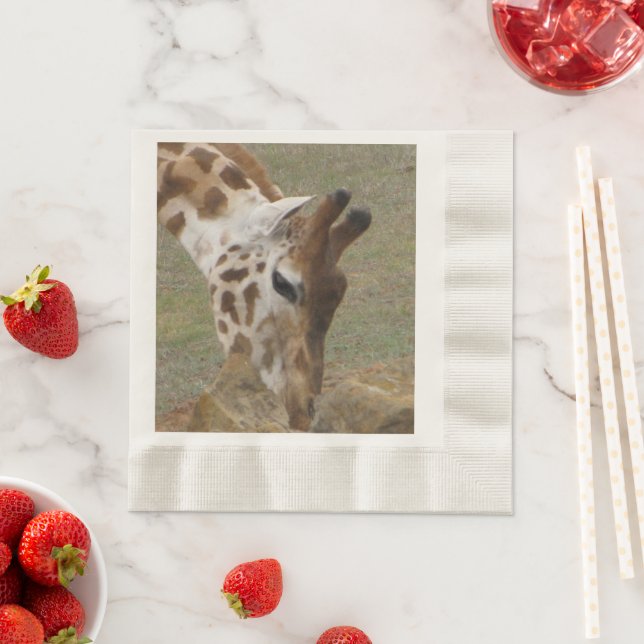 Serviette En Papier Serviettes déco girafe napkin (En situation)