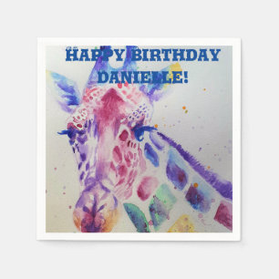 Serviette En Papier Serviettes décoratives pour zoo de girafes mignonn