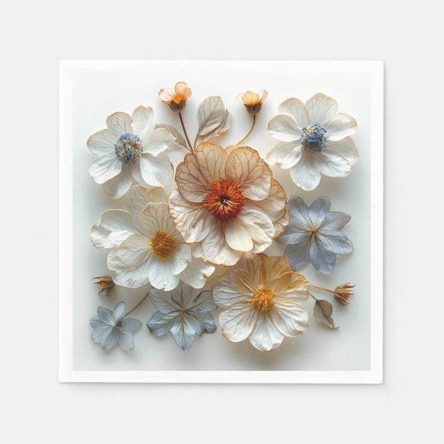 Serviette En Papier "Serviettes d'élégance florale (Devant)