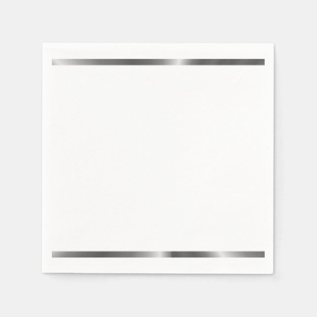 Serviette En Papier Serviettes dénudées en argent (Devant)