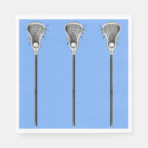 Serviette En Papier Serviettes d'équipe de crosse bleu clair