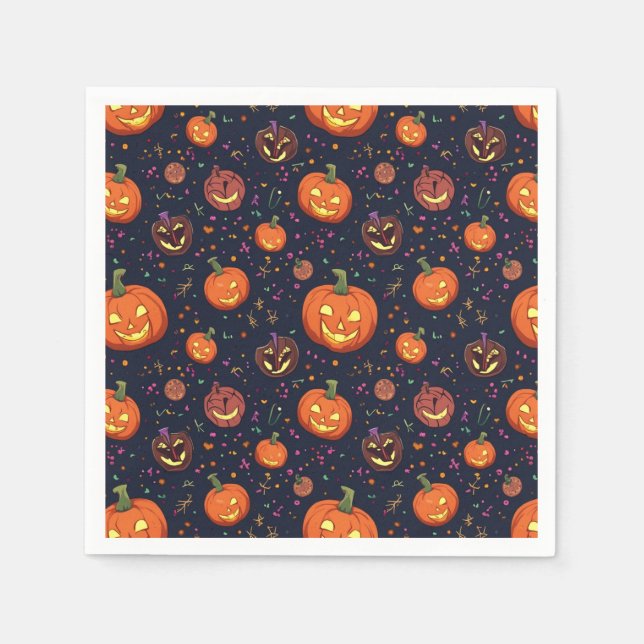 Serviette En Papier Serviettes d'Halloween (Devant)