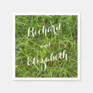 Serviette En Papier Serviettes d'herbe verte
