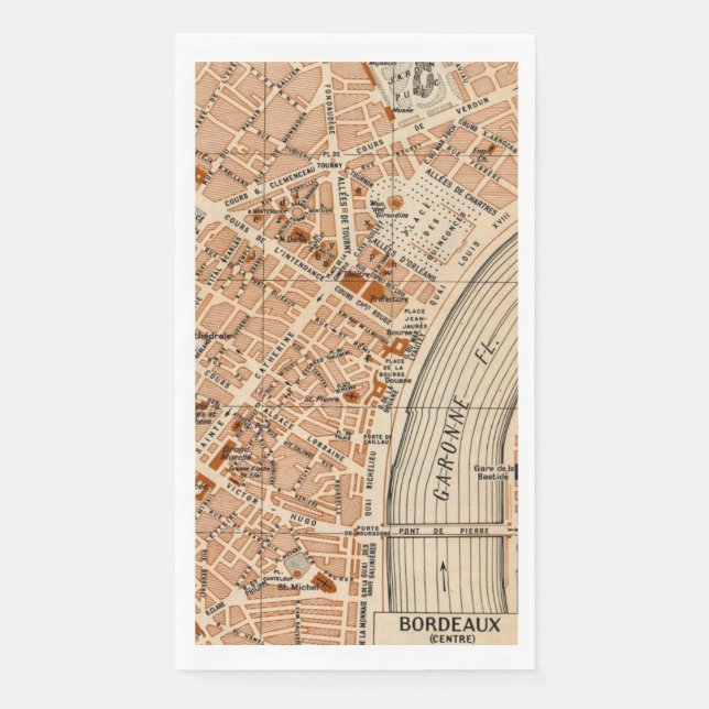 Serviette En Papier Serviettes d'hôtes Bordeaux France (Devant)