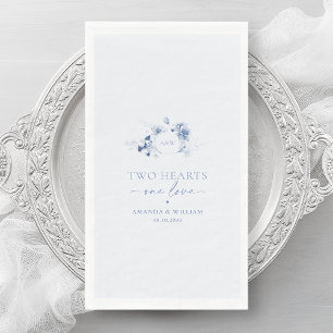 Serviette En Papier Serviettes d'hôtes Dusty Blue Floral