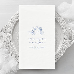 Serviette En Papier Serviettes d'hôtes Dusty Blue Floral