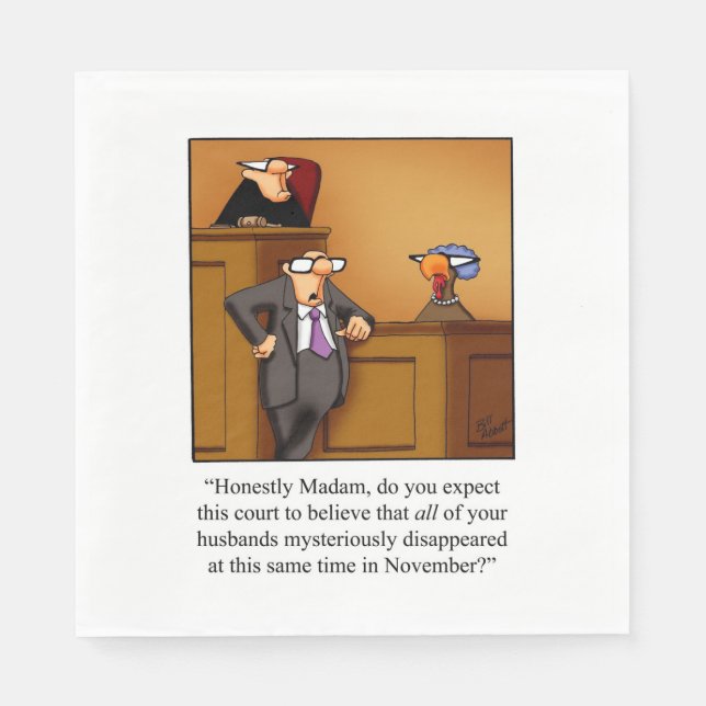 Serviette En Papier Serviettes d'Humour de Thanksgiving (Devant)