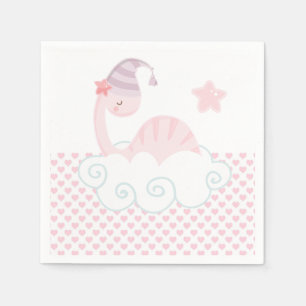 Serviette En Papier Serviettes Dinosaures Rose