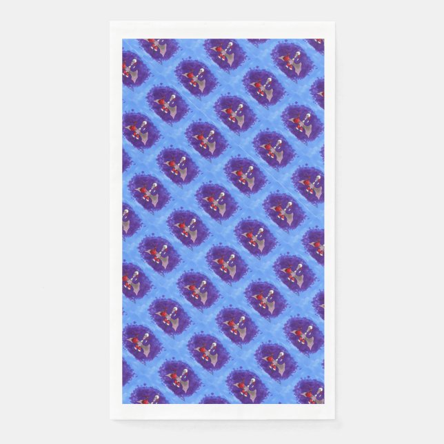 Serviette En Papier Serviettes d'invités en papier père Noël Bat (Devant)