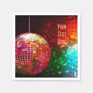 Serviette En Papier Serviettes Disco Night 70's Retro Disco Ball