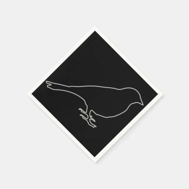 Serviette En Papier Serviettes d'oiseaux noirs (Coin)