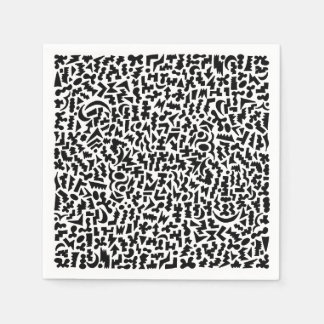 Serviette En Papier Serviettes Doodle