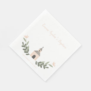 Serviette En Papier Serviettes Douce Touche Rose Chapelle et Fleurs