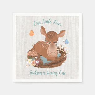 Serviette En Papier Serviettes douces de baby shower de cerfs communs
