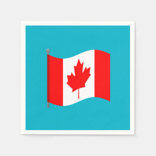 Serviette En Papier Serviettes Drapeau Canadien Agitant