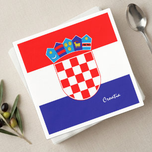 Serviette En Papier Serviettes drapeau croate, fête Croatie /sports