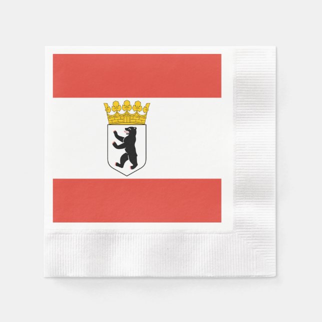 Serviette En Papier Serviettes Drapeau de Berlin (Devant)