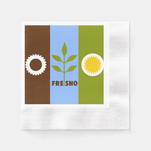 Serviette En Papier Serviettes Drapeau de la ville de Fresno, Californ