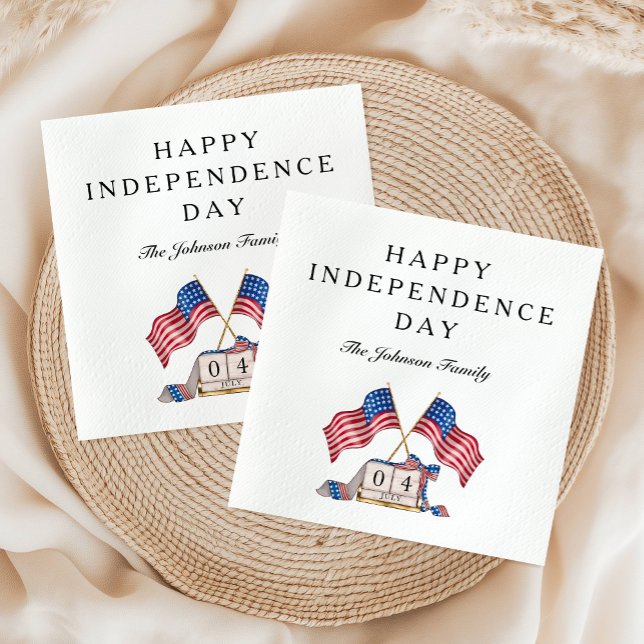 Serviette En Papier Serviettes Drapeau USA Fête Nationale (Patriotic USA Flag 4th Of July Napkins
)