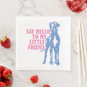 Serviette En Papier Serviettes Drôle Petit Grand Danois