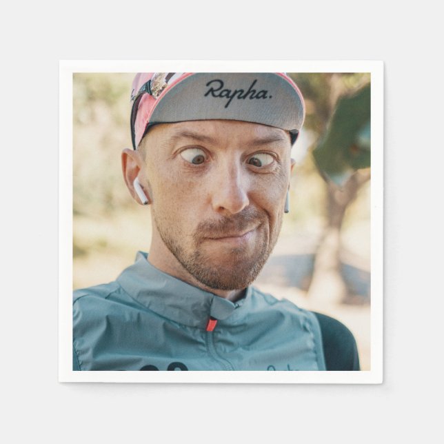 Serviette En Papier Serviettes drôles avec visage du futur marié pour  (Devant)