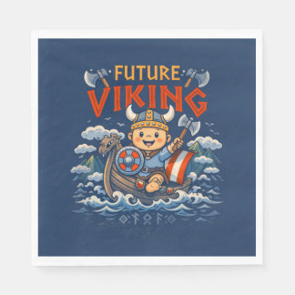 Serviette En Papier Serviettes drôles de futur Viking norvégien