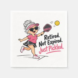 Serviette En Papier Serviettes drôles de retraite de pickleball