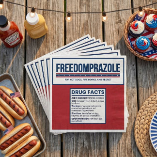 Serviette En Papier Serviettes drôles Freedomprazole 4 juillet Patriot